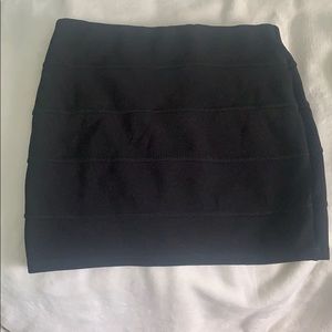Black mini skirt
